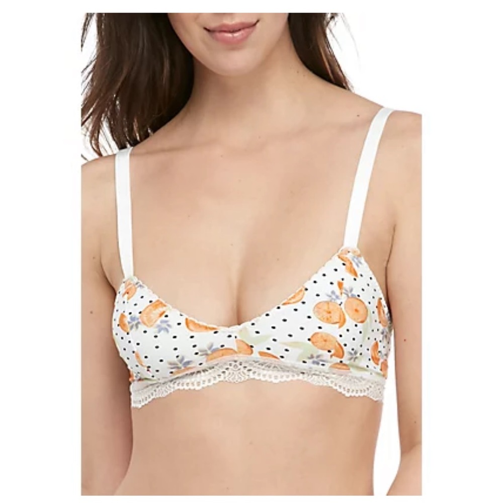Free People Mari‎ Printed Bralette in Ivory Combo